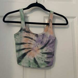 AERO cropped tie dye tank top
